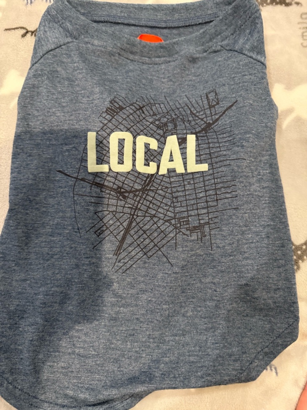Local Graphic doggie Tee - Blue